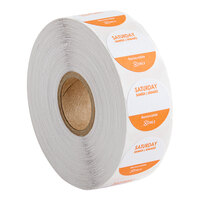 Noble Products Saturday 1" Removable Day of the Week Label - 1,000/Roll