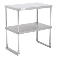 Regency Stainless Steel Double Deck Overshelf - 18" x 30" x 32"