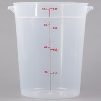 Cambro 8 Qt. Translucent Round Polypropylene Food Storage Container