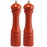 Chef Specialties 10902 Professional Series 10" Customizable Autumn Hues Butternut Orange Pepper Mill and Salt Mill Set