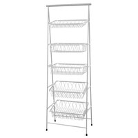 GET IR-951-SV POP 23 1/2" x 14" Silver Metal Rectangular 5-Tier Pane Stand