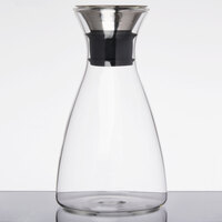 GET GL-CRF-42 Silhouette 38 oz. Glass Decanter with Dripless Stainless Steel Lid