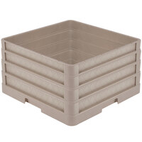 Vollrath CR1AAA Traex® Full-Size Beige 9 1/2" Open Rack with Closed Sides and 3 Beige Extenders