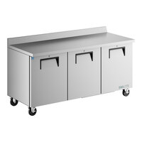 True TWT-72-HC 72 3/8" Worktop Refrigerator with 3 9/16" Backsplash