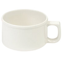 Thunder Group CR9016V 10 oz. Ivory Melamine Soup Mug with Handle - 12/Pack