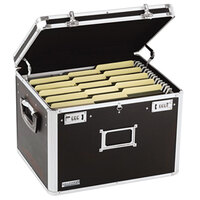 Vaultz VZ01008 Black Letter / Legal Sized Locking File Chest - 17 1/2" x 14" x 12 1/2"