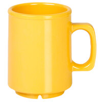 Thunder Group CR9010YW 8 oz. Yellow Melamine Mug - 12/Pack