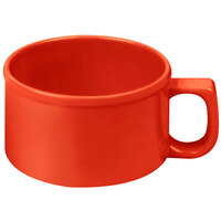 Thunder Group CR9016PR 10 oz. Pure Red Melamine Soup Mug with Handle - 12/Pack