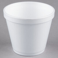 Dart 8SJ12 8 oz. Squat White Customizable Foam Food Container - 1,000/Case