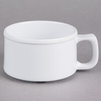 Thunder Group CR9016W 10 oz. White Melamine Soup Mug with Handle - 12/Pack