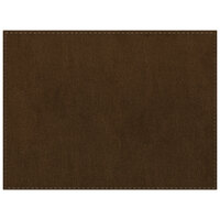 H. Risch Inc. PLACEMATDX-IRICOPPER Iridescent 16" x 12" Copper Premium Sewn Faux Leather Rectangle Placemat - 12/Pack