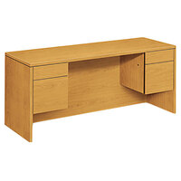 HON 10565CC 10500 Series 60" x 24" x 29 1/2" Kneespace Harvest 3/4 Height Pedestal Credenza