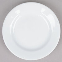 Tuxton ALA-054 Alaska 5 1/2" Bright White Wide Rim Rolled Edge China Plate - 36/Case