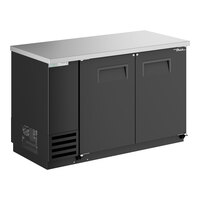 True TBB-2-HC 58 7/8" Black Solid Door Back Bar Refrigerator with LED Lighting