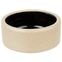 Chef & Sommelier FK848 Geode 1.25 oz. Black Stackable Stoneware Ramekin by Arc Cardinal - 24/Case