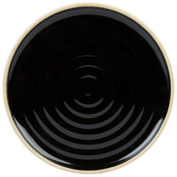 Chef & Sommelier FK844 Geode 8 1/2" Black Stackable Salad / Dessert Plate by Arc Cardinal - 12/Case