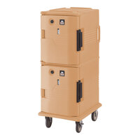 Cambro UPCH8002157 Ultra Camcart® Coffee Beige Electric Hot Food Holding Cabinet in Fahrenheit - 220V