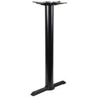 Lancaster Table & Seating Cast Iron 5" x 22" Black 4" Bar Height End Column Table Base