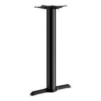 Lancaster Table & Seating Cast Iron 5" x 22" Black 4 1/2" Bar Height End Column Table Base