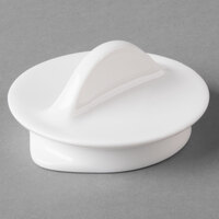 Villeroy & Boch 16-3293-0550 Dune 3 1/8" White Porcelain Teapot Lid - 6/Pack