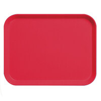 Cambro 3253CL163 Camlite 13" x 21" Red Fiberglass Serving Tray - 12/Case