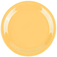 GET NP-6-TY Diamond Mardi Gras 6 1/2" Tropical Yellow Narrow Rim Round Melamine Plate - 48/Case