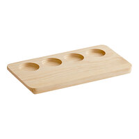 Acopa Natural Wood Flight Tray - 12/Case