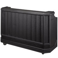 Cambro BAR730PM110 Black Cambar® 73" Portable Bar with 7-Bottle Speed Rail and Complete Post Mix System