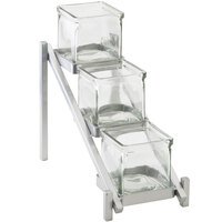 Cal-Mil 1149-74 One by One Three Tier Silver Jar Display - 6 1/4" x 13 1/4" x 11 1/2"