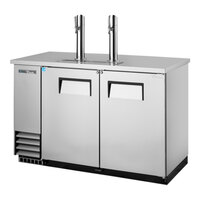 True TDD-2-S-HC 58 7/8" 2 Keg Direct Draw Kegerator Beer Dispenser with 2 Taps - Stainless Steel, (2) 1/2 Keg Capacity