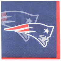 Creative Converting 650519 New England Patriots 2-Ply Beverage Napkin - 192/Case