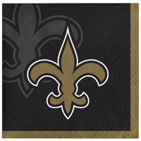 Creative Converting 343958 New Orleans Saints 2-Ply Beverage Napkin - 192/Case