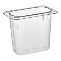 Cambro 96PCW135 Camwear 1/9 Size Clear Polycarbonate Food Pan - 6" Deep