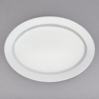 Villeroy & Boch 16-2016-2720 Corpo 12 1/2" x 9 1/2" White Porcelain Oval Plate - 6/Case