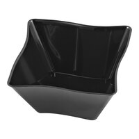 Fineline Wavetrends 105-BK Black Plastic Bowl 5 oz. - 120/Case