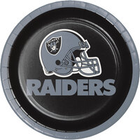 Creative Converting 419523 Las Vegas Raiders 7" Luncheon Paper Plate - 96/Case