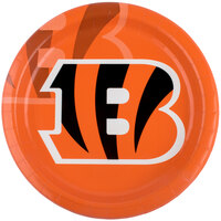 Creative Converting Cincinnati Bengals 9" Paper Dinner Plate - 96/Case