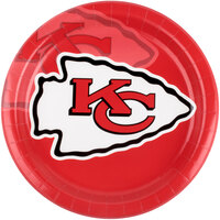 Creative Converting Kansas City Chiefs 9" Paper Dinner Plate - 96/Case