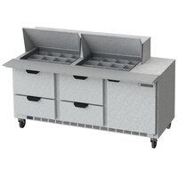 Beverage-Air SPED72HC-24M-4 72" 1 Door 4 Drawer Mega Top Refrigerated Sandwich Prep Table