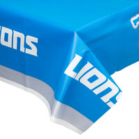 Creative Converting Detroit Lions 54" x 102" Plastic Table Cover - 12/Case