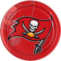 Creative Converting Tampa Bay Buccaneers 9" Paper Dinner Plate - 96/Case