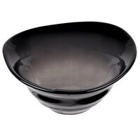 Reserve by Libbey PEB-10-O Pebblebrook 17.375 oz. Obsidian Organic Ribbed Porcelain Bowl - 12/Case