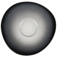 Reserve by Libbey PEB-17-O Pebblebrook 6 3/8" Obsidian Organic Porcelain Saucer - 12/Case