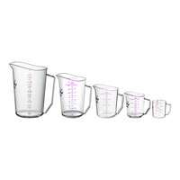 Cambro Camwear® 5-Piece Purple Polycarbonate Allergen-Free Measuring Cup Set