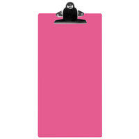 Menu Solutions ACRCLP-B Pink 5 1/2" x 11" Customizable Acrylic Menu Clip Board