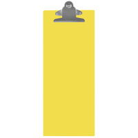 Menu Solutions ACRCLP-BA Yellow 4 1/4" x 11" Customizable Acrylic Menu Clip Board