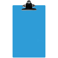 Menu Solutions ACRCLP-D Blue 8 1/2" x 14" Customizable Acrylic Menu Clip Board