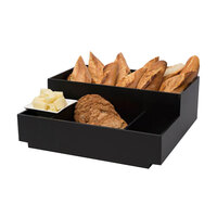 Rosseto BD113 4 Compartment Black Acrylic Condiment Holder