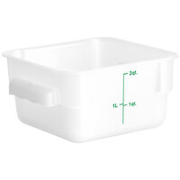 Choice 2 Qt. Translucent Square Polypropylene Food Storage Container