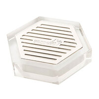 Rosseto LD107 Acrylic / Stainless Steel Honeycomb Drip Tray - 4" x 4" x 1"